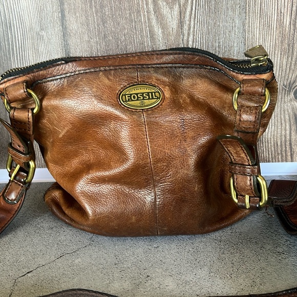 Fossil Handbags - Fossil Brown Leather Shoulder Bag